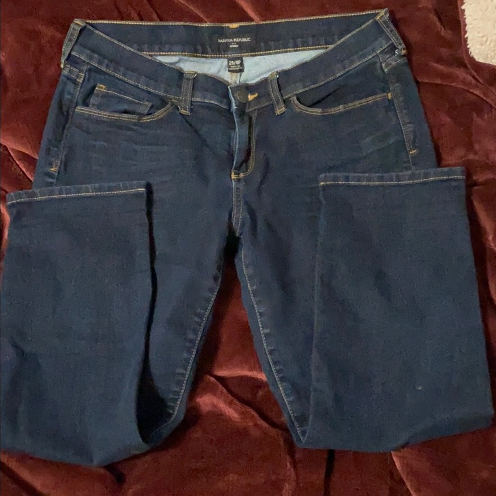 Dark denim skinny jeans